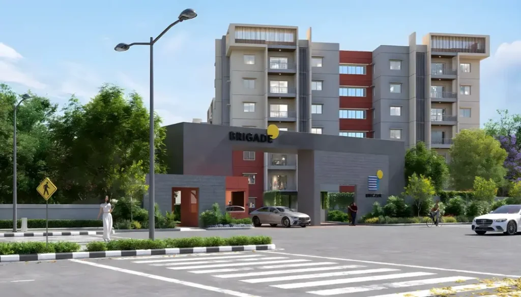 Brigade Manor Apartment Main elevation Hd by Brigade Group located at Moti Nagar, near Sanath Nagar, Hyderabad Telangana